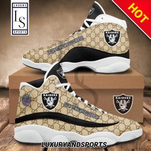 NFL Las Vegas Raiders Gucci Air Jordan 13 Sneakers